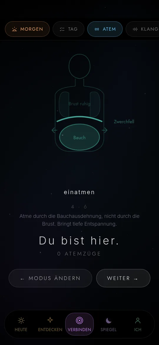 Atem-Bildschirm