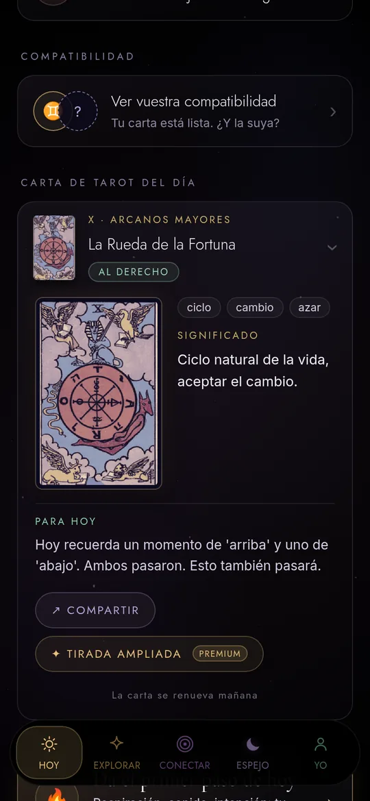 Carta del tarot del día