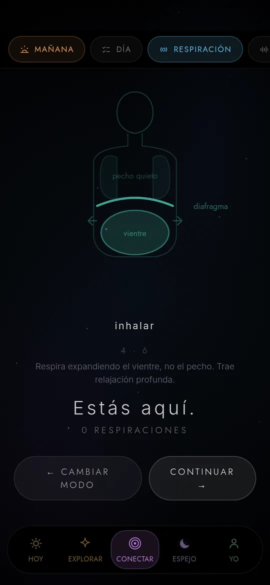 Pantalla de respiración