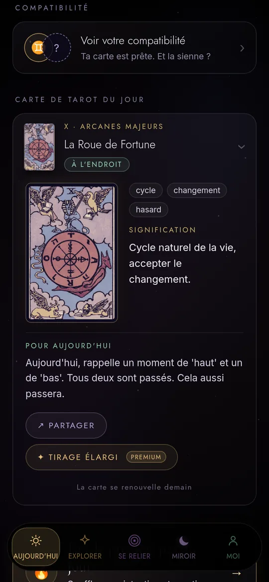 Carte de tarot du jour