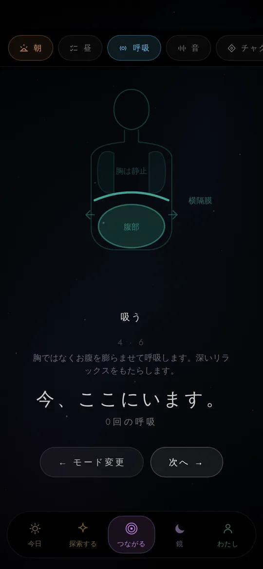 呼吸の画面