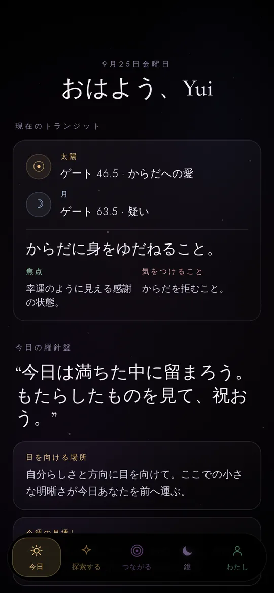 今日の画面